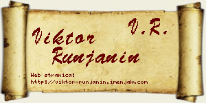Viktor Runjanin vizit kartica